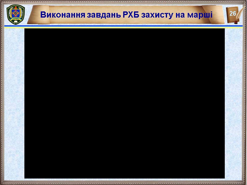 Виконання завдань РХБ захисту на марші